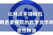 比特派多链钱包  礼聘思要提现的数字货币种类